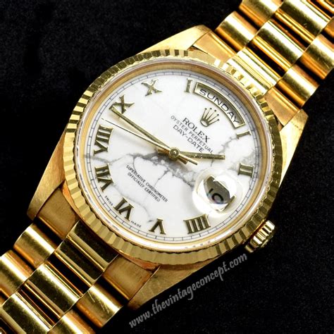 rolex day date in 18k yellow gold model 18238|Rolex 18238 price.